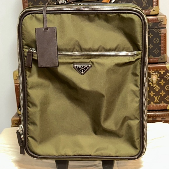 Prada tessuto nylon trolly rolling carryon suitcase travel weekender bag - Picture 16 of 16